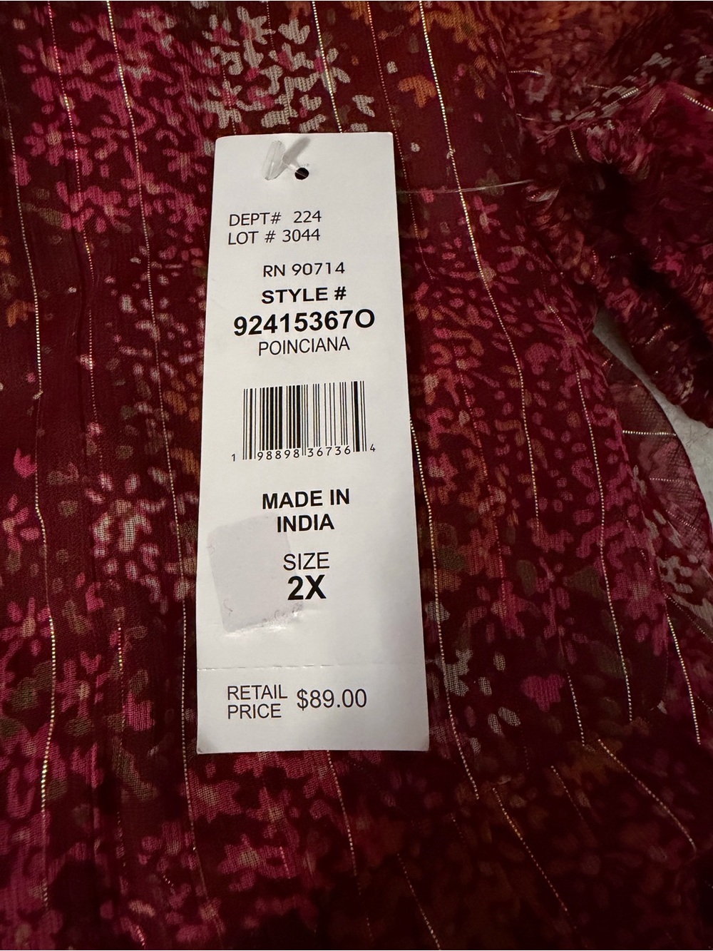 NWT MSK Chiffon Metallic Striped Floral Tiered Ruffle Peasant Romantic Dress - Picture 3 of 10